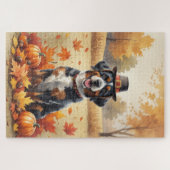 Puzzle Bouviers de Flandres Autumn quitte Thankesgiving (Horizontal)