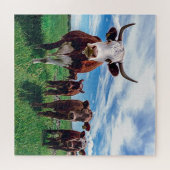 Puzzle Bovins à longues cornes (Horizontal)