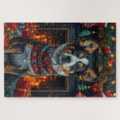 Puzzle Bovins australiens avec cheminée de cadeaux de Noë (Horizontal)