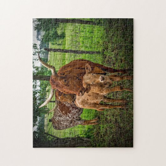 Puzzle Bovins de la Corne Longue Texas. (Vertical)