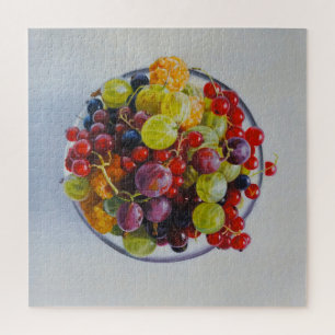 Puzzle Bowl of Berries - Hyperréaliste Fruit Still Life