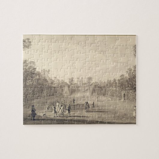 Puzzle Bowling Green chez Claremont, 1738 (gravure) (Horizontal)