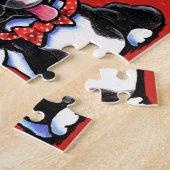 Puzzle Bowtie Boston Terriers Off-Leash Art™ (Côté)
