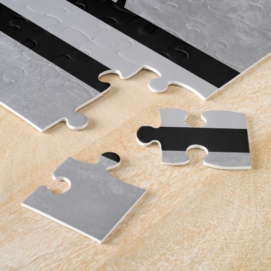 Puzzle Boxe Dog Abstrait Art Noir Et Blanc (Côté)