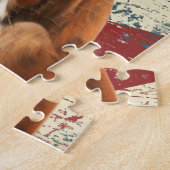Puzzle Boxer Américain Drapeau Américain Grunge (Côté)