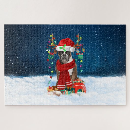Puzzle Boxer avec cadeaux de Noël (Horizontal)