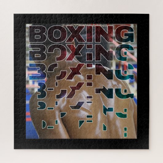Puzzle Boxer Broken Word Art pour Boxer Fighter (Vertical)