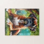 Puzzle Boxer Chien 🐾 Wiggle Buttes & Tail Wags (Horizontal)