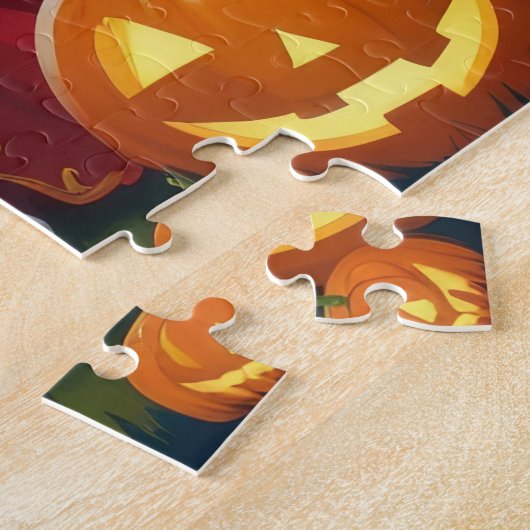 Puzzle Boxer Chiens Citrouille Halloween Funny (Côté)