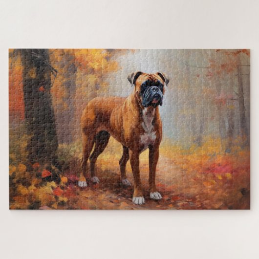 Puzzle Boxer en automne Feuilles automne Inspire (Horizontal)