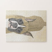 Puzzle Boxer Peinture - Cute Original Chien Art (Horizontal)