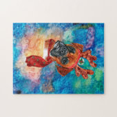 Puzzle Boxer race Chien Noël (Horizontal)