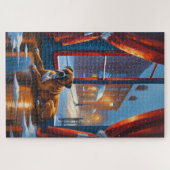Puzzle Boxeur avec lumières de Noël vacances (Horizontal)