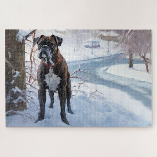 Puzzle Boxeur Qu'il neige Noël