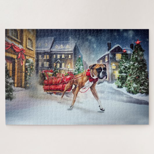 Puzzle Boxeur Saison des Fêtes de Noël (Horizontal)