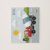 Puzzle Boys Cute Road Construction Cartoon Enfants (Vertical)