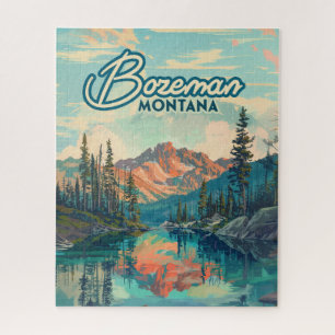 Puzzle Bozeman Montana Montagnes Rocheuses Vintage