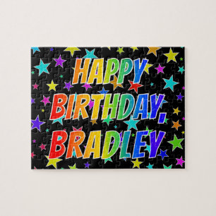 Puzzle "BRADLEY" Prénom, Amusant "HEUREUX ANNIVERSAIRE"