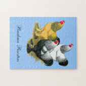 Puzzle Brahmas Three Roosters (Horizontal)