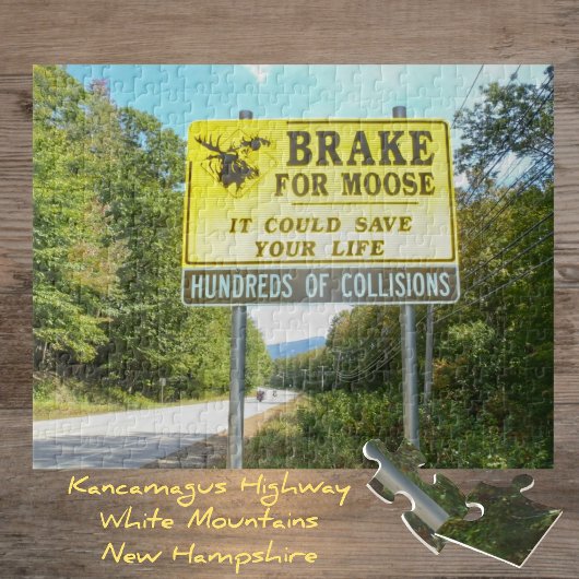 Puzzle Brake for Moose Kancamagus Highway New Hampshire