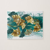 Puzzle Branche avec Feuilles d'or Ginko Biloba (Horizontal)