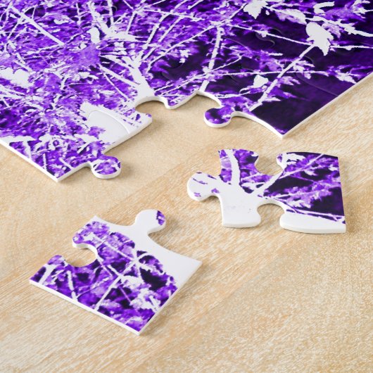 Puzzle Branches d'arbre Abstrait violet (Côté)
