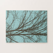 Puzzle Branches d'arbre Brown bleu rustique (Horizontal)