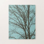 Puzzle Branches d'arbre Brown bleu rustique (Vertical)