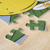 Puzzle Branches de citron : Illustration Vintage bleue (Côté)