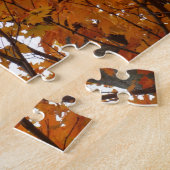 Puzzle Branches de feuilles d'érable I Automne orange (Côté)