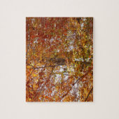 Puzzle Branches de feuilles orange Nature automnale (Vertical)