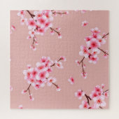 Puzzle Branches de fleurs de cerisier rose motif (Horizontal)
