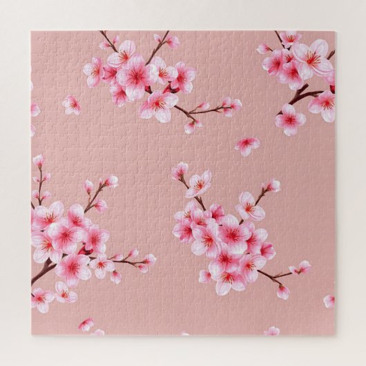 Puzzle Branches de fleurs de cerisier rose motif (Vertical)