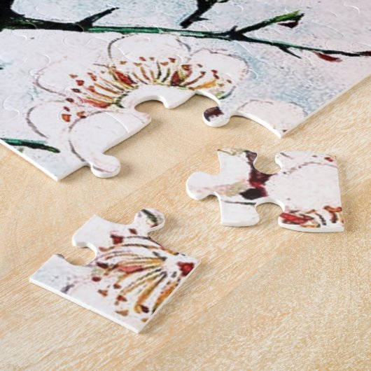 Puzzle Branches de prune avec l'art d'Asiatique d'Ukiyo-e (Côté)