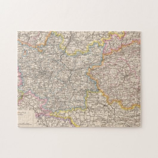 Puzzle Brandenburg, Posen Atlas Map (Horizontal)