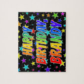 Puzzle "BRANDY" Prénom, Fun "Joyeux Anniversaire" (Vertical)