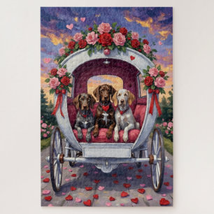 Puzzle Braque allemand à poil court Saint-Valentin 