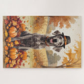 Puzzle Braque de Weimar Dans L'Art de Feuilles D'automne (Horizontal)