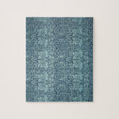 Puzzle Brer Rabbit par William Morris Motif textile bleu (Vertical)