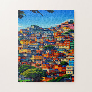 Puzzle Brésil colline coloré chic élégant
