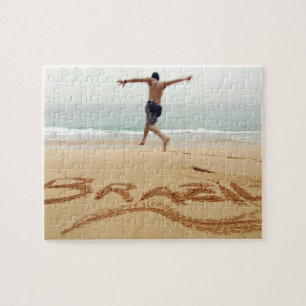 Puzzle BRÉSIL. Homme torse nu portant un maillot de bain