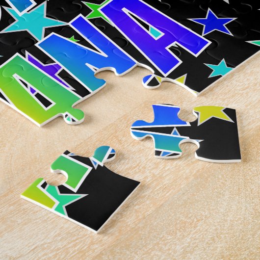 Puzzle "BRIANA" Prénom, "HEUREUX ANNIVERSAIRE" (Côté)