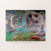 Puzzle Bridge Pier Art Oregon. (Horizontal)