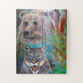 Puzzle Bridge Pier Art Oregon. (Vertical)