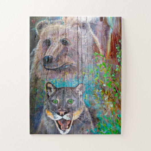 Puzzle Bridge Pier Art Oregon. (Vertical)