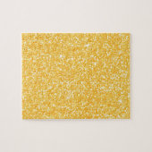 Puzzle Bright Banana Yellow Faux Parties scintillant (Horizontal)