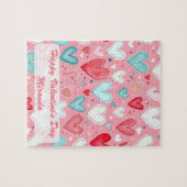 Puzzle Bright Happy Valentine's Day Custom Heart Rainbow (Horizontal)