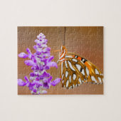 Puzzle Bright Orange Gulf Fritillary Butterfly (Horizontal)