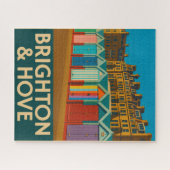 Puzzle Brighton Beach Huts - Imprimer de bord de mer colo (Horizontal)