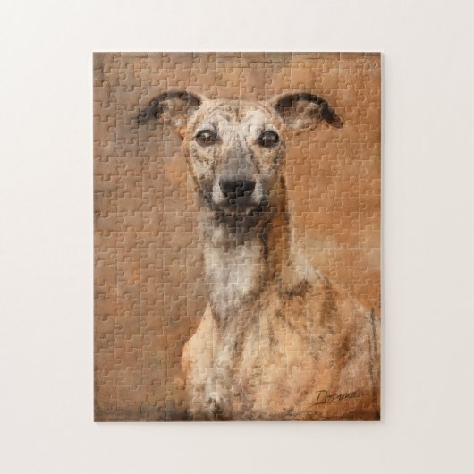 Puzzle Brindle Whippet Chien (Vertical)